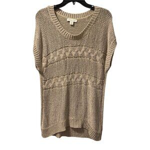 Coldwater Creek Womens Beige Knit Sweater Tunic Sz XL women pullover